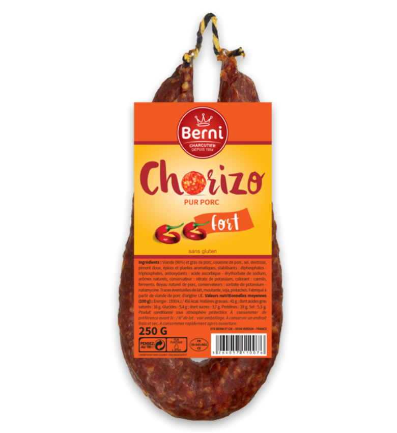 Spicy chorizo 250g - Berni