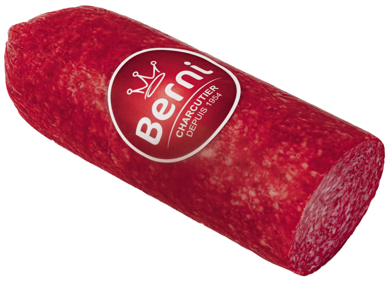 Packshot d'un salami danois à la coupe Berni