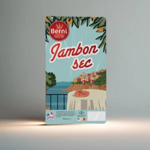 packshot jambon sec gamme écofines berni