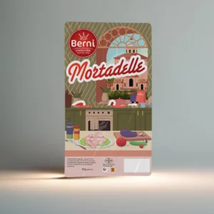packshot Mortadelle pistachée Berni gamme écofines