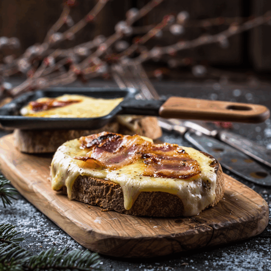 recette tartine fromage raclette bacon hiver berni