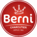 Logo Berni rouge Berni écrit au centre du cercle, avec une couronne au dessus et en dessous écriture "charcutier depuis 1954"