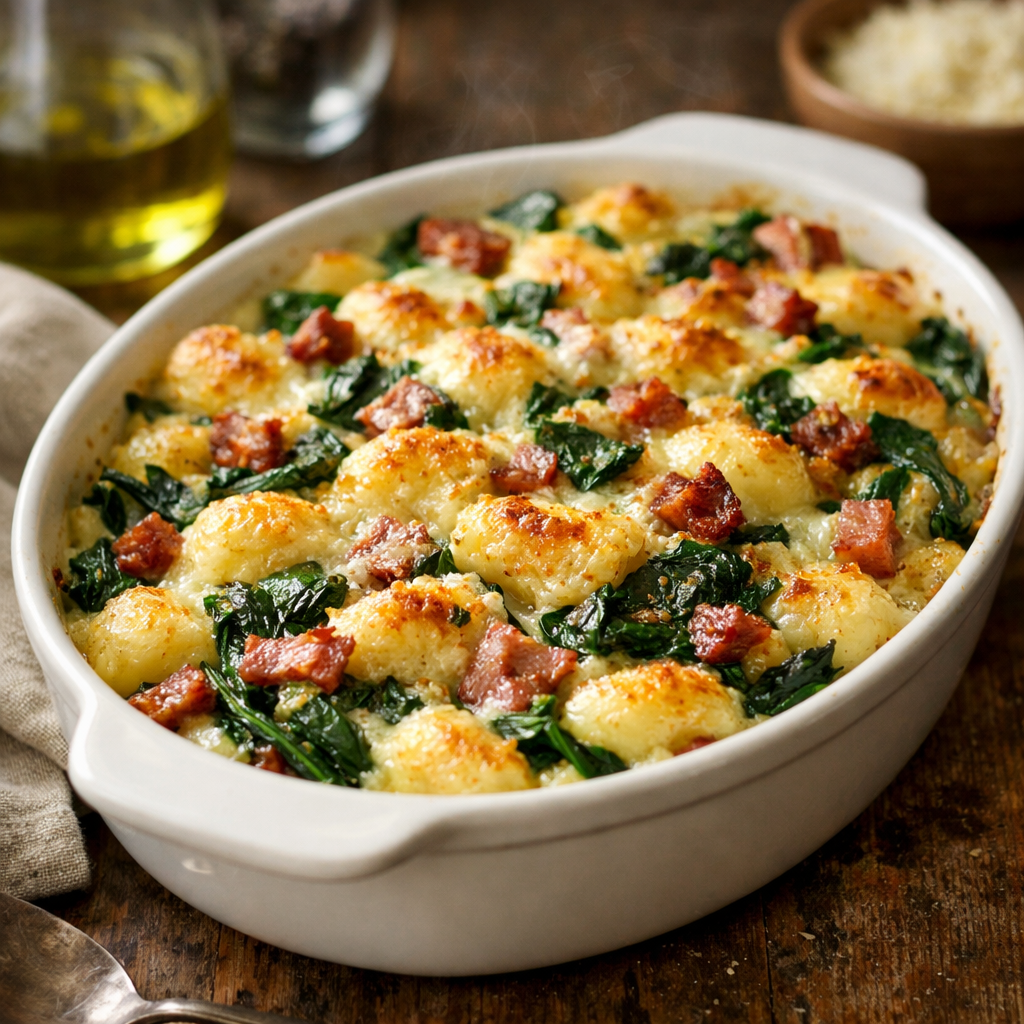 recette-rapide-hiver-gratin-gnocchis-pancetta-epinards recette-rapide-hiver-gratin-gnocchis-pancetta-epinards