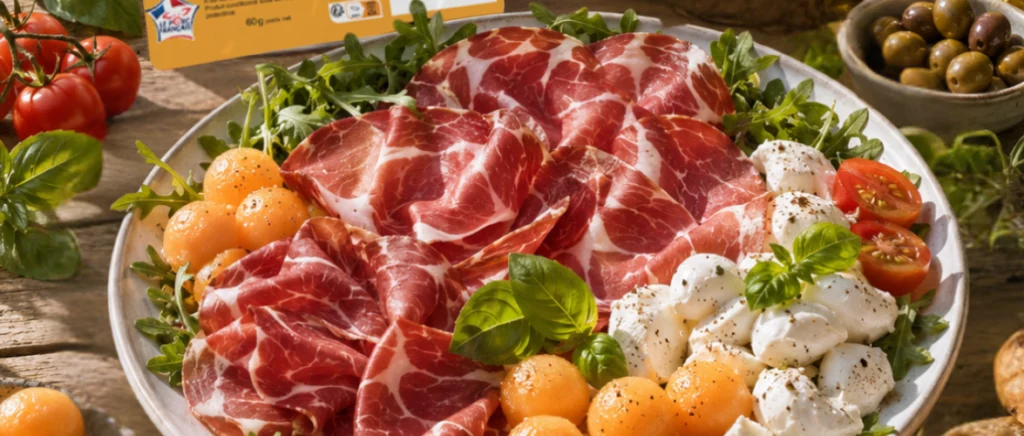 photo ia salade coppa melon mozzarella berni